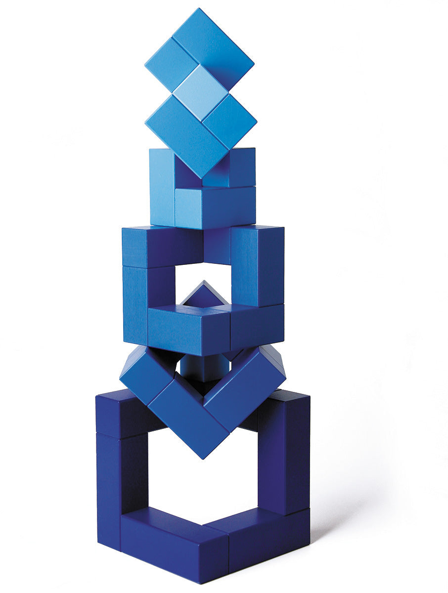 Cubicus Blue Cube set of Building Blocks - Naef