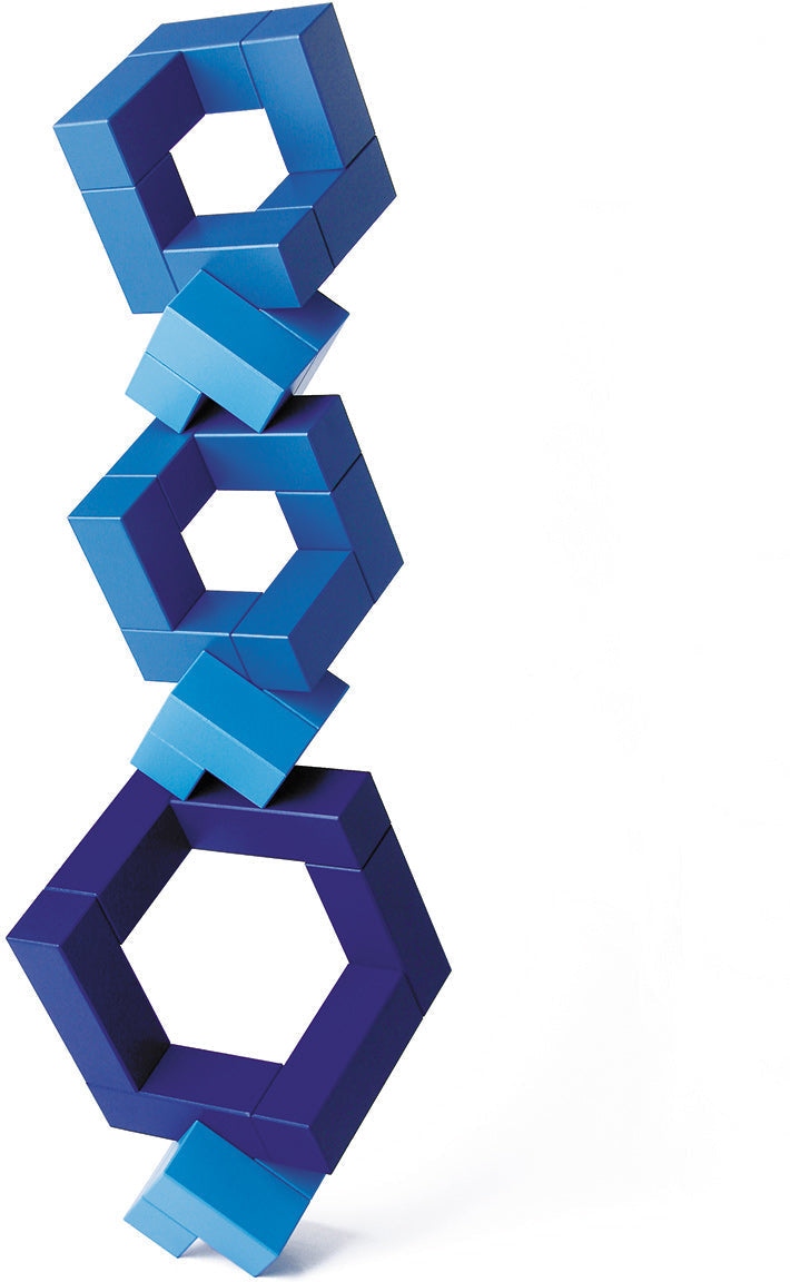 Cubicus Blue Cube set of Building Blocks - Naef