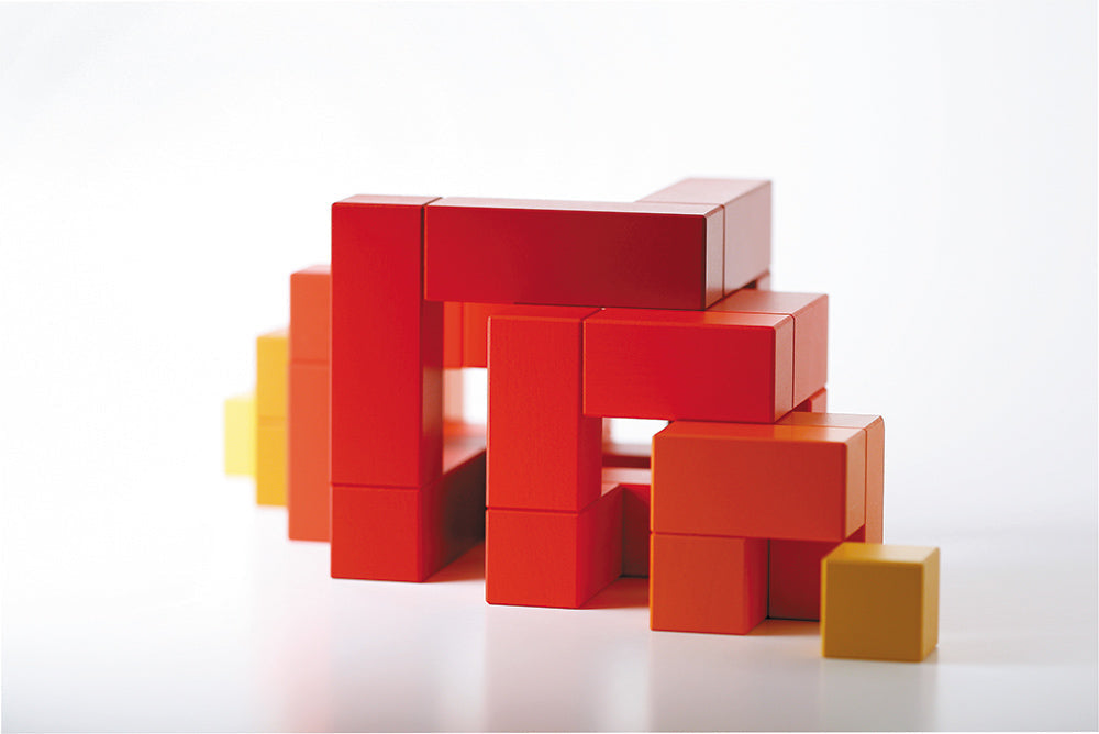 Cubicus Red Cube set of Building Blocks - Naef