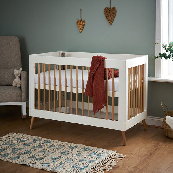 Maya Baby Cot Bed White - Obaby