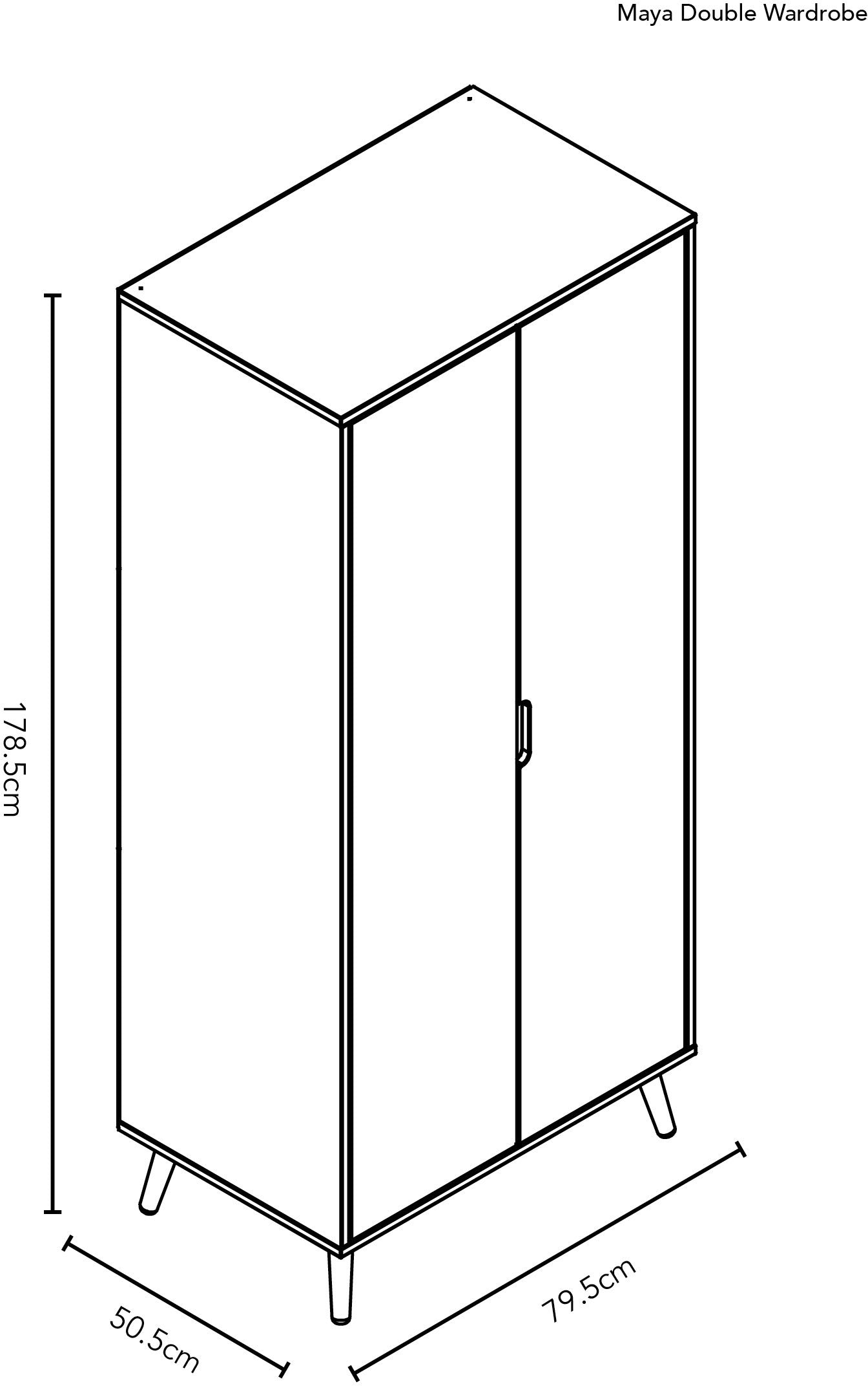 Maya Double Wardrobe - Obaby