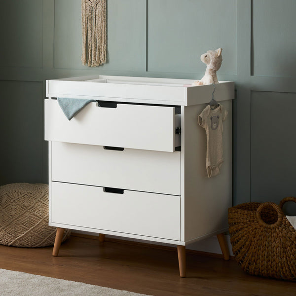 Maya Dresser and Changing Unit White - Obaby