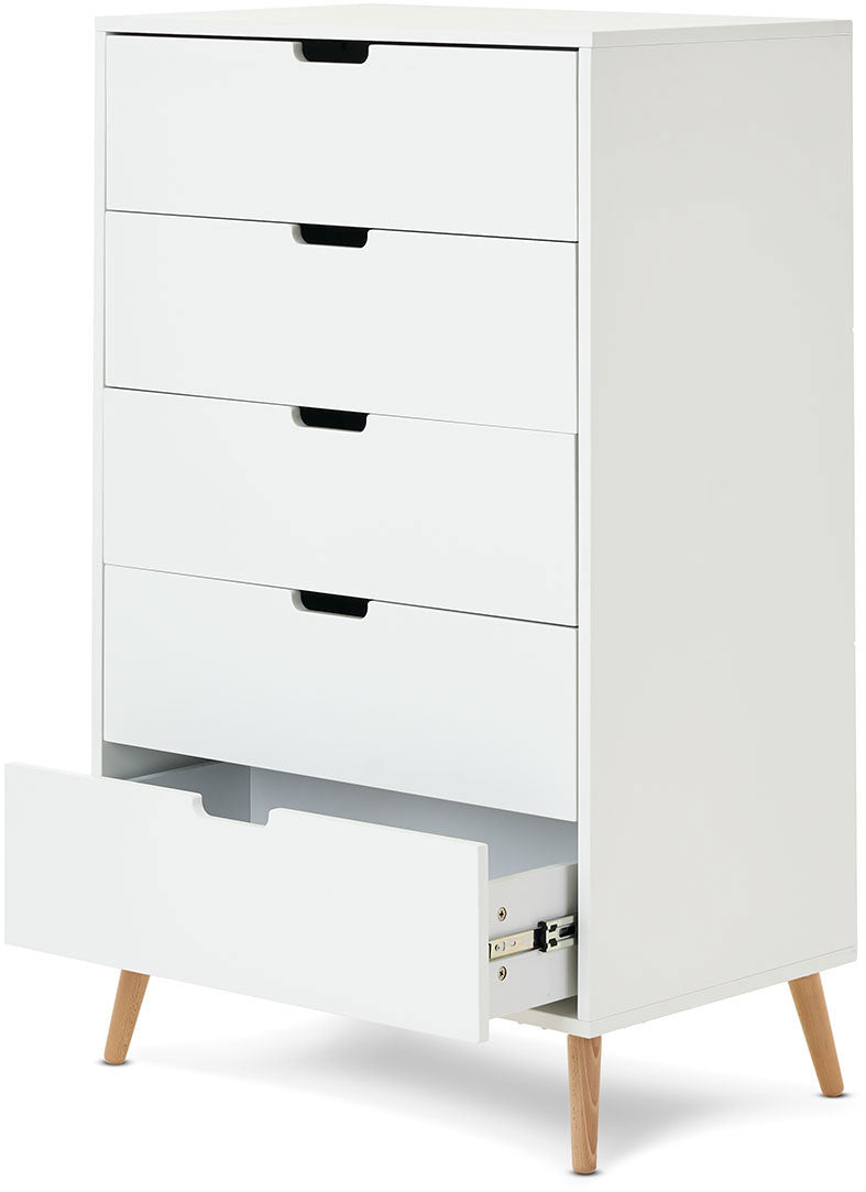 Maya Tall Boy 5 Shelf Drawers - Obaby