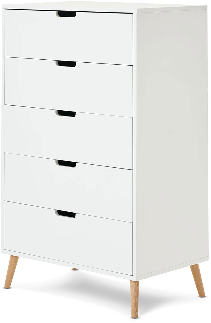 Maya Tall Boy 5 Shelf Drawers - Obaby