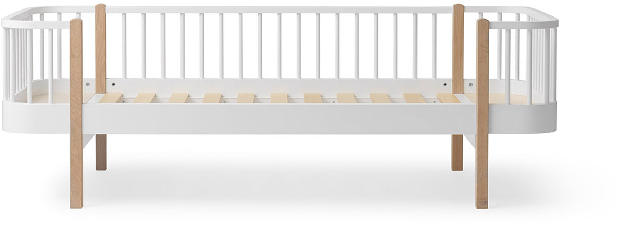 Wood Original Day Bed Single White/Oak - Oliver Furniture