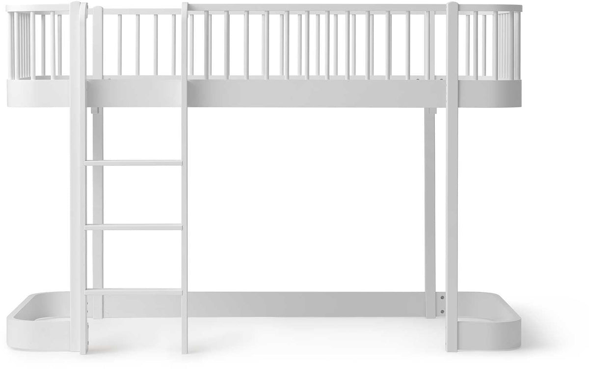 Wood Original Low Loft Bed White - Oliver Furniture