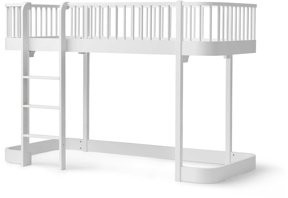 Wood Original Low Loft Bed White - Oliver Furniture