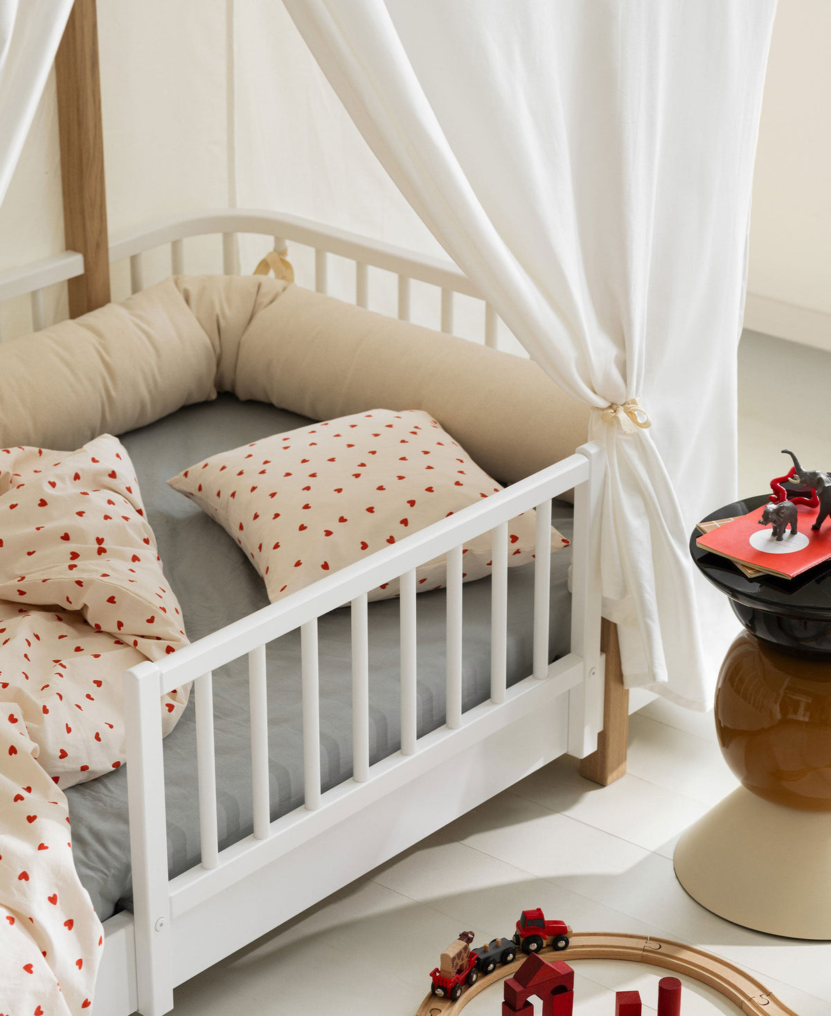 Wood Original Single House Bed White/Oak - Oliver Furniture