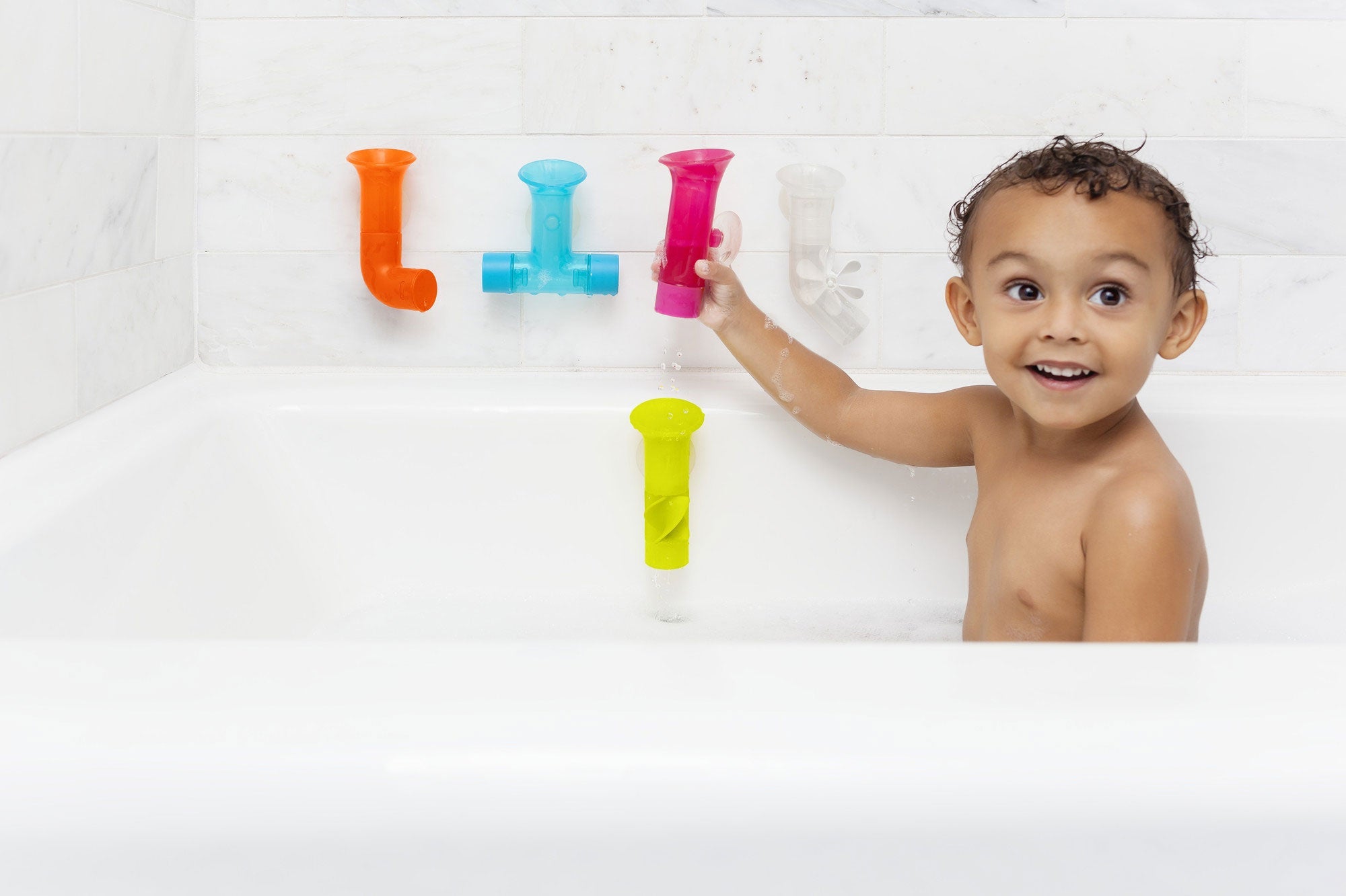 Pipes Building Bath Toy Multi Coloured - Boon