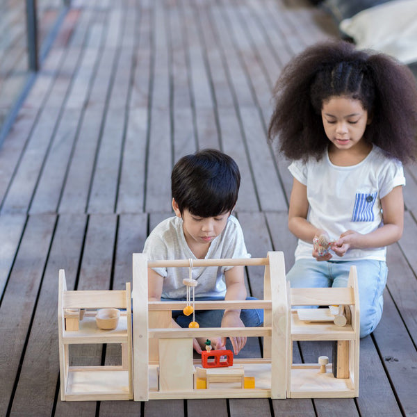 Side 'n' Go Wooden Dollhouse Set - Plan Toys