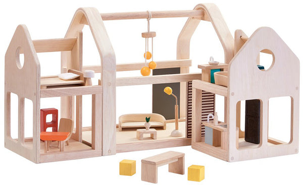 Side 'n' Go Wooden Dollhouse Set - Plan Toys