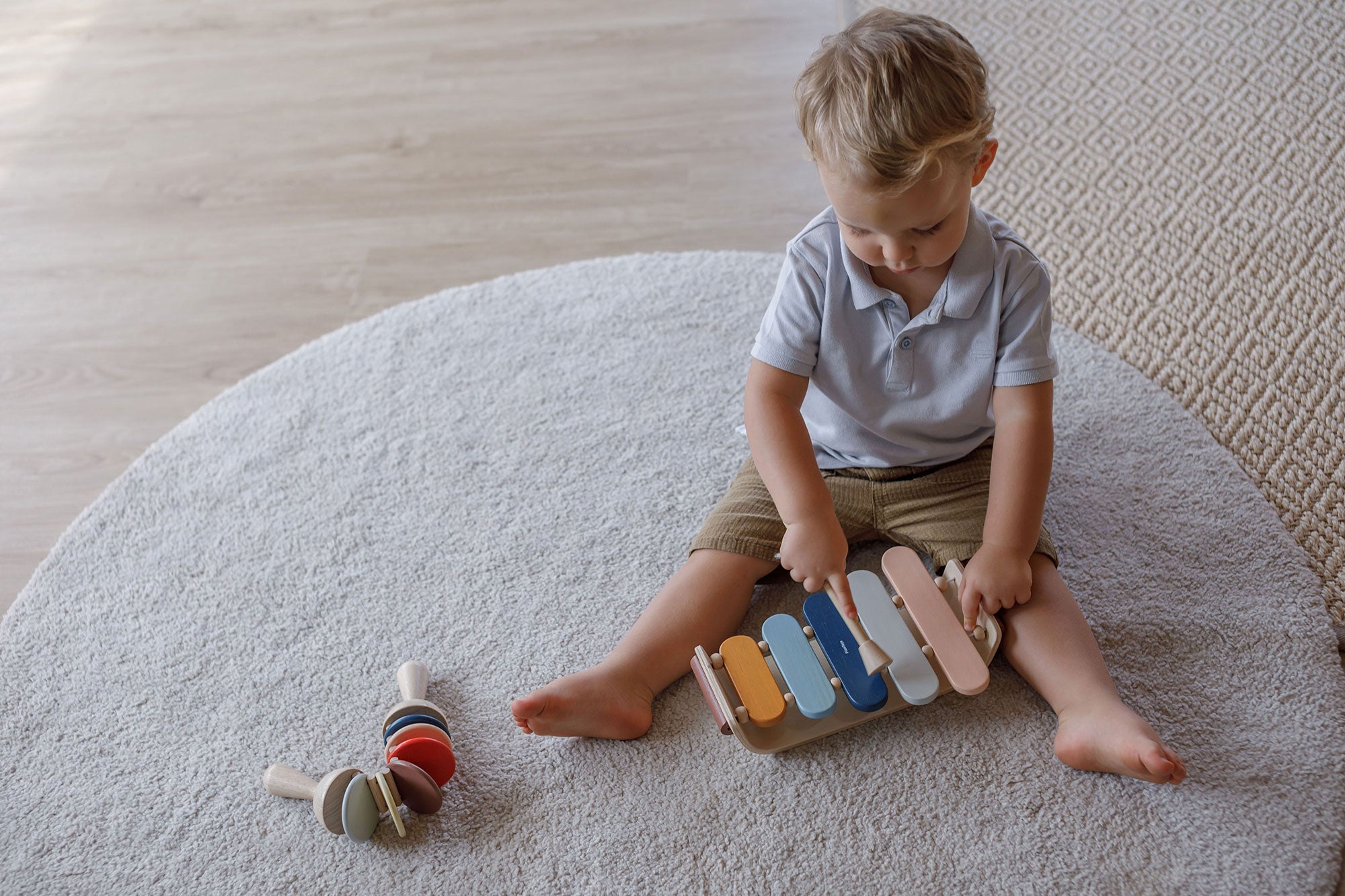 Wooden Oval Xylophone Orchard Collection - Plan Toys