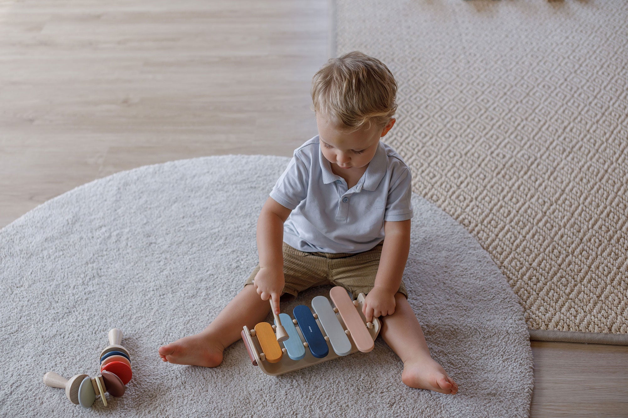 Wooden Oval Xylophone Orchard Collection - Plan Toys