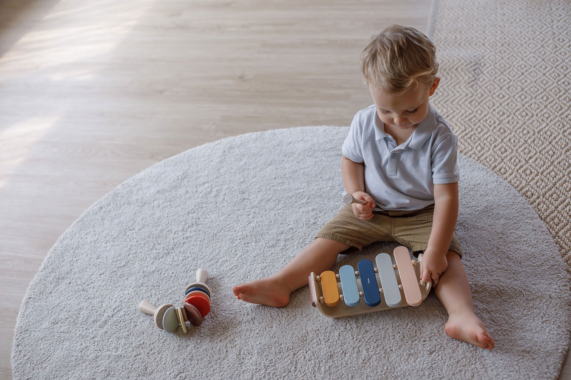 Wooden Oval Xylophone Orchard Collection - Plan Toys