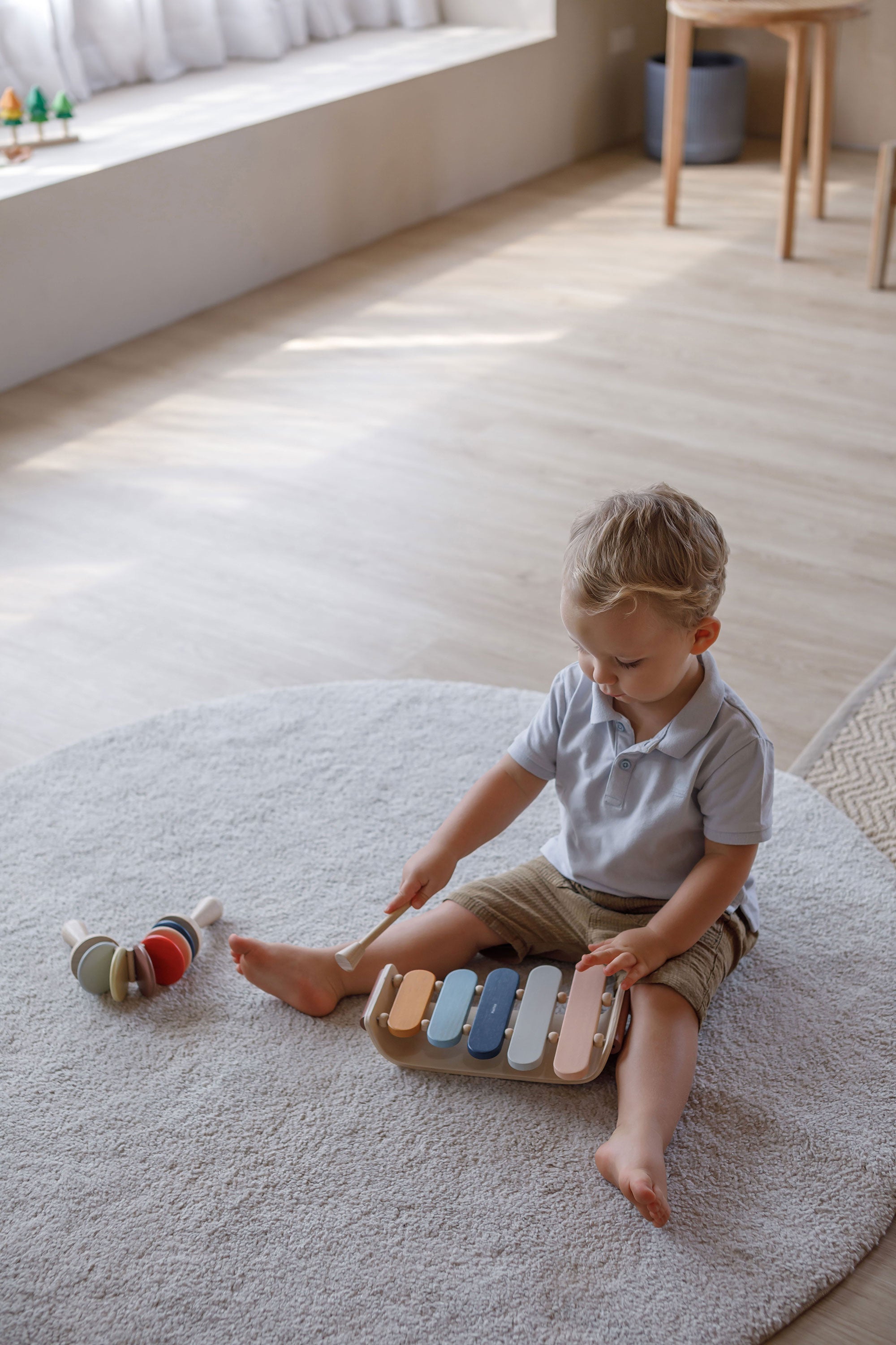 Wooden Oval Xylophone Orchard Collection - Plan Toys