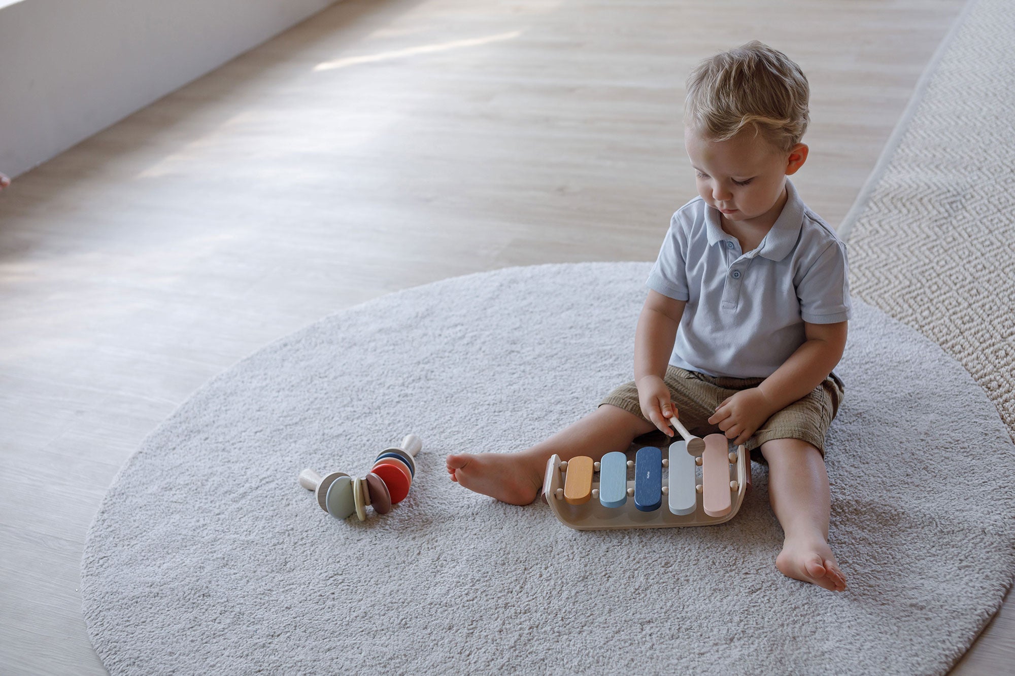 Wooden Oval Xylophone Orchard Collection - Plan Toys