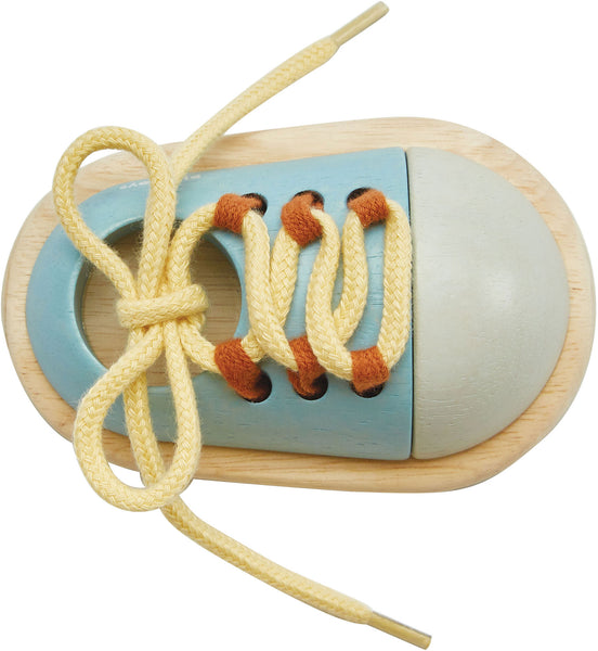 Wooden Toy Tie up Shoe Orchard Collection - Plan Toys