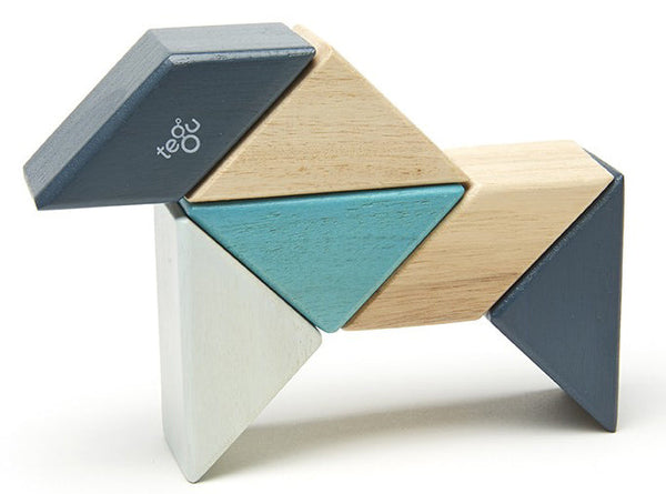 Prism Pocket Pouch 6 Magnetic Blocks Blues - Tegu