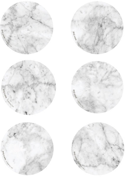 Treads - 6 Pc. Super grippy bath treads Marble - Puj