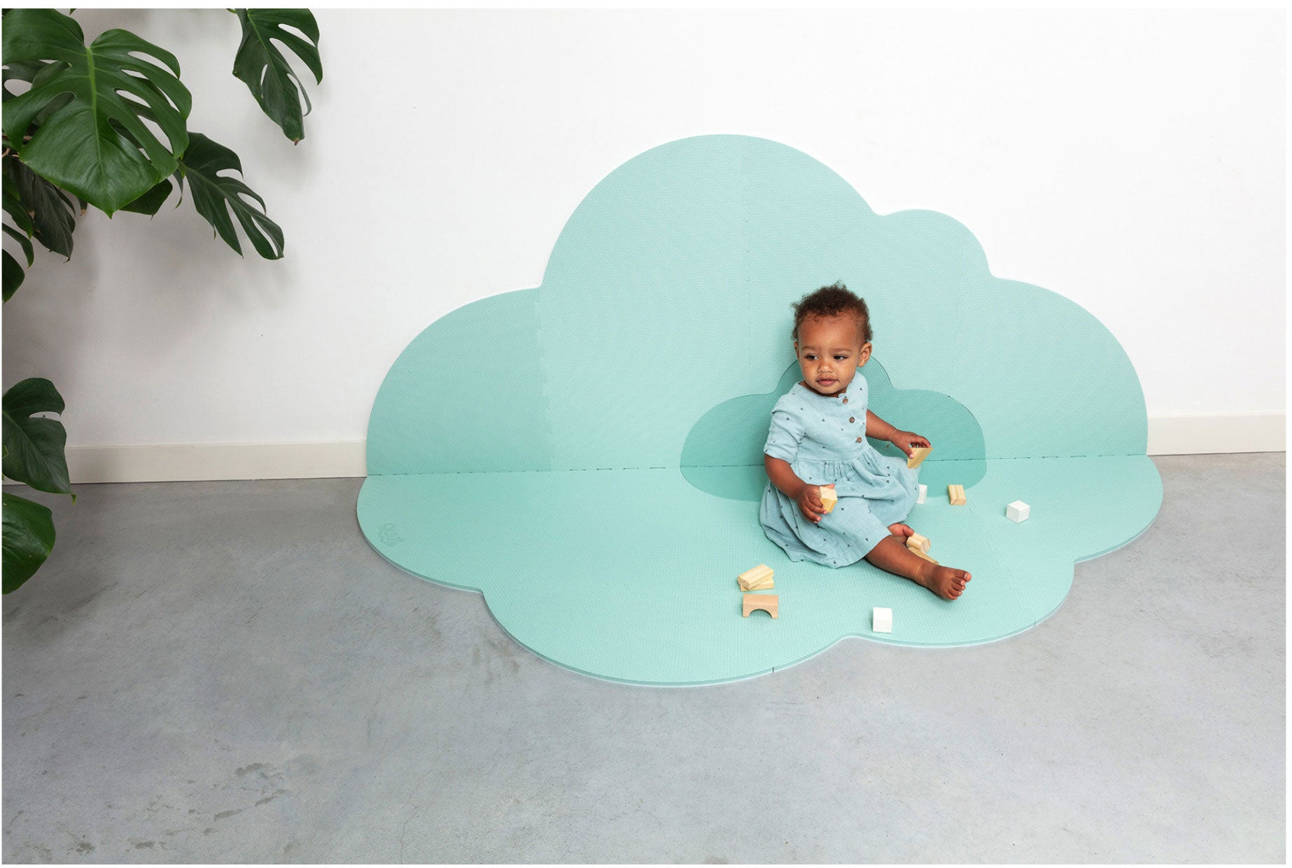 Cloud Playmat Mint Green Large - Quut