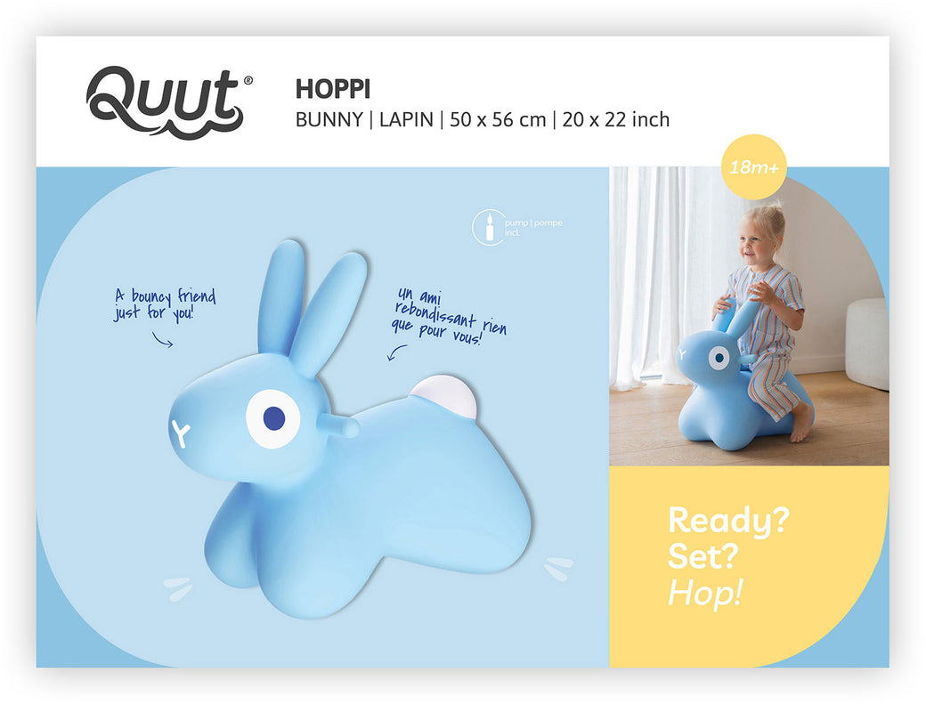 Hoppi Bouncing Bunny Blue - Quut