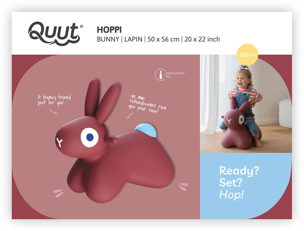 Hoppi Bouncing Bunny Burgundy - Quut