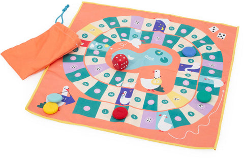 Microfibre Travel Games Snakes & Ladders / Game of Goose - Quut