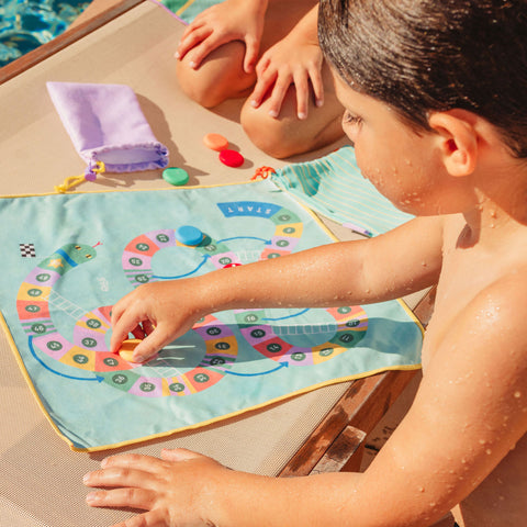 Microfibre Travel Games Snakes & Ladders / Game of Goose - Quut