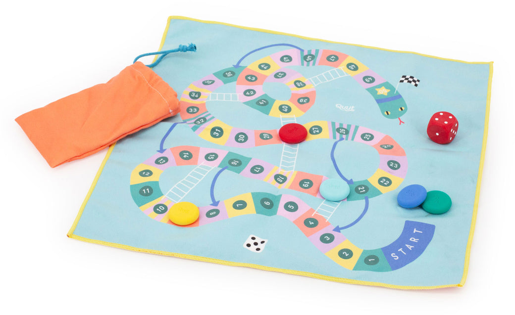 Microfibre Travel Games Snakes & Ladders / Game of Goose - Quut