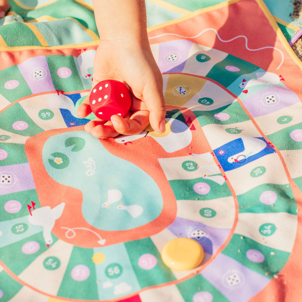 Microfibre Travel Games Snakes & Ladders / Game of Goose - Quut