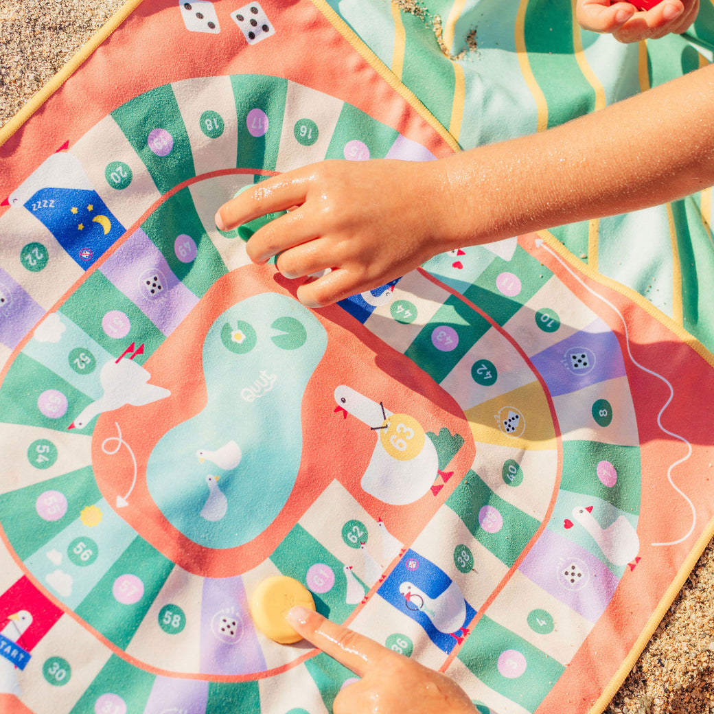 Microfibre Travel Games Snakes & Ladders / Game of Goose - Quut