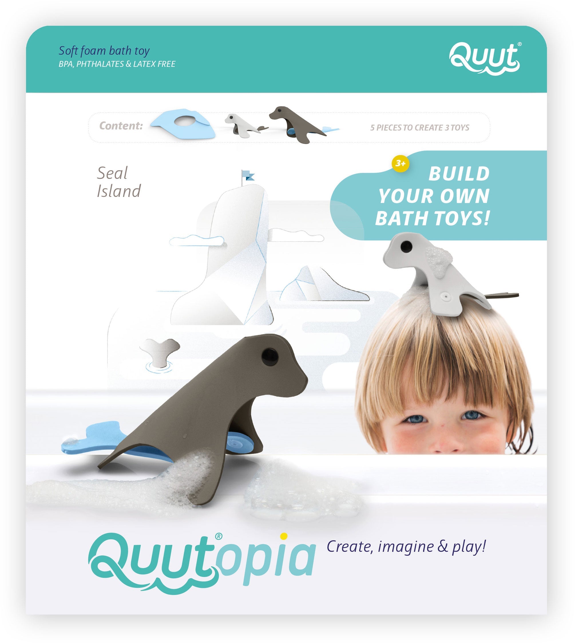 Quutopia Bath Toy Seal Island - Quut