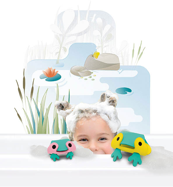 Quutopia Frog Pond Building Set Bath Toy - Quut