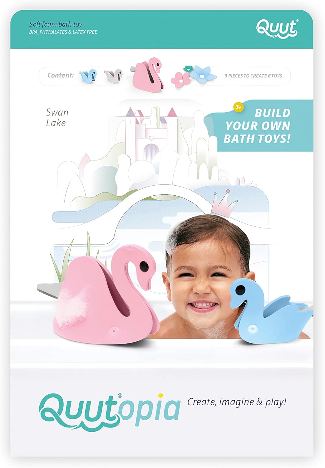 Swan Lake Bath Toy Puzzle Friends - Quut