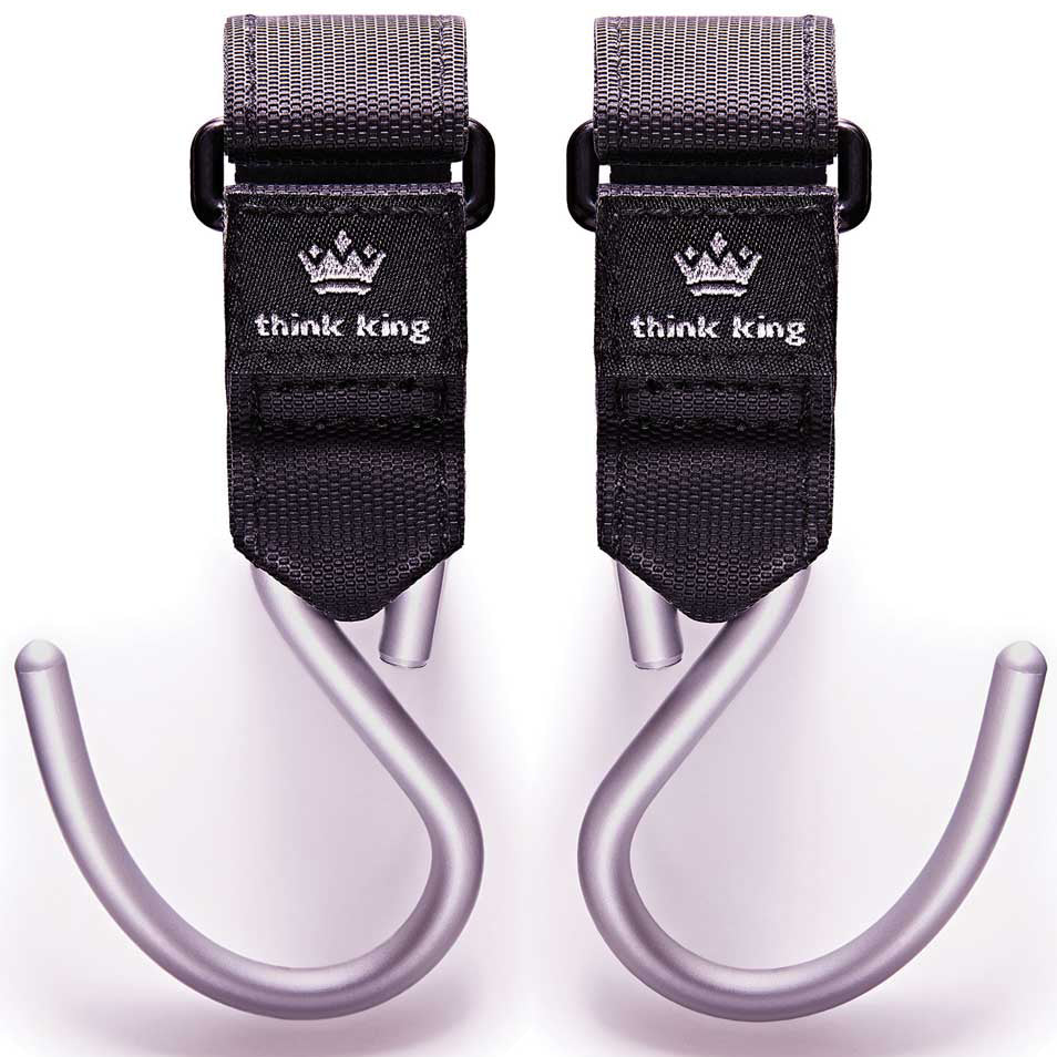 Mighty Buggy Hook Black Silver Stroller Accessory Think King Bebemoda