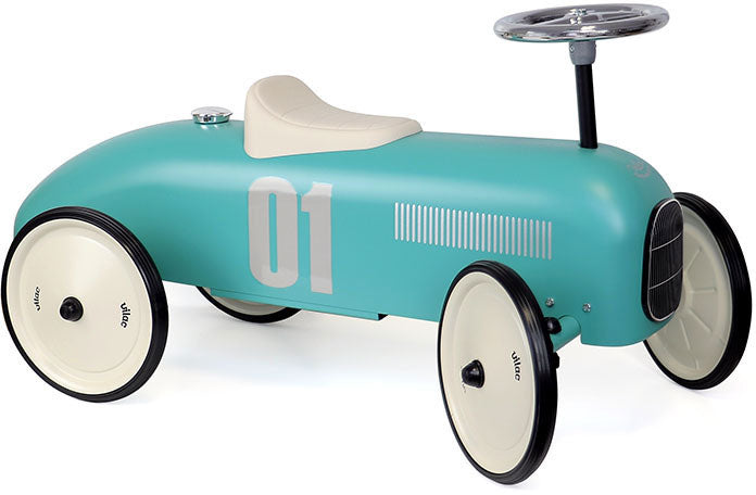 Metal Vintage Ride on Aqua Metal Car - Vilac