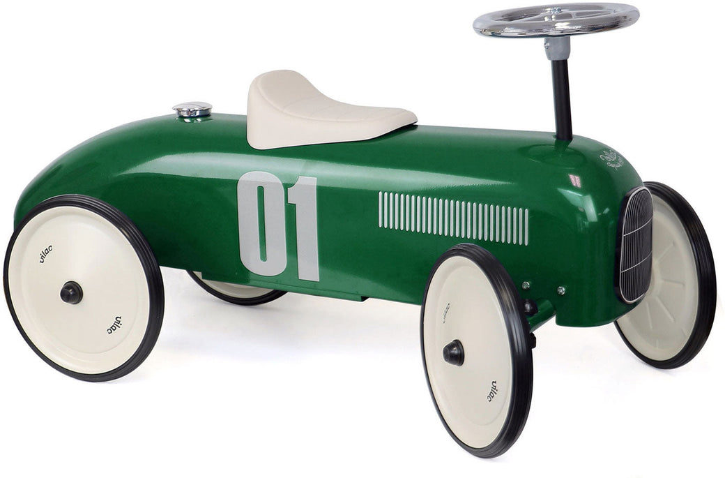 Metal Vintage Ride on British Racing Green Metal Car - Vilac