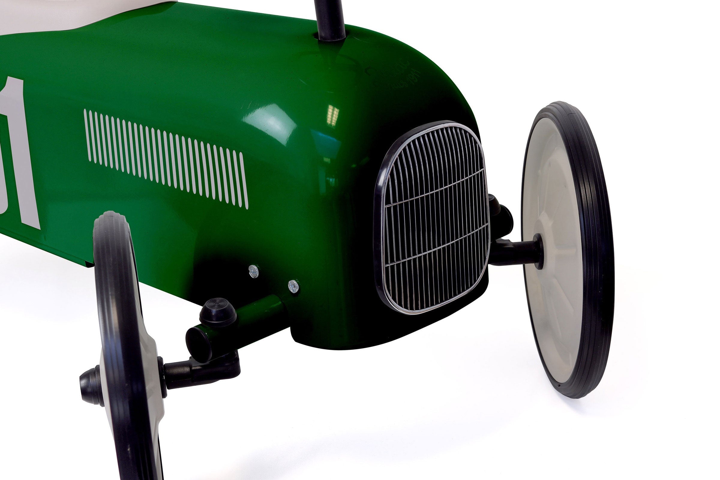 Metal Vintage Ride on British Racing Green Metal Car - Vilac