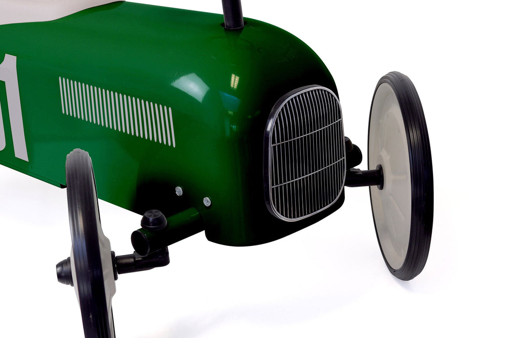 Metal Vintage Ride on British Racing Green Metal Car - Vilac