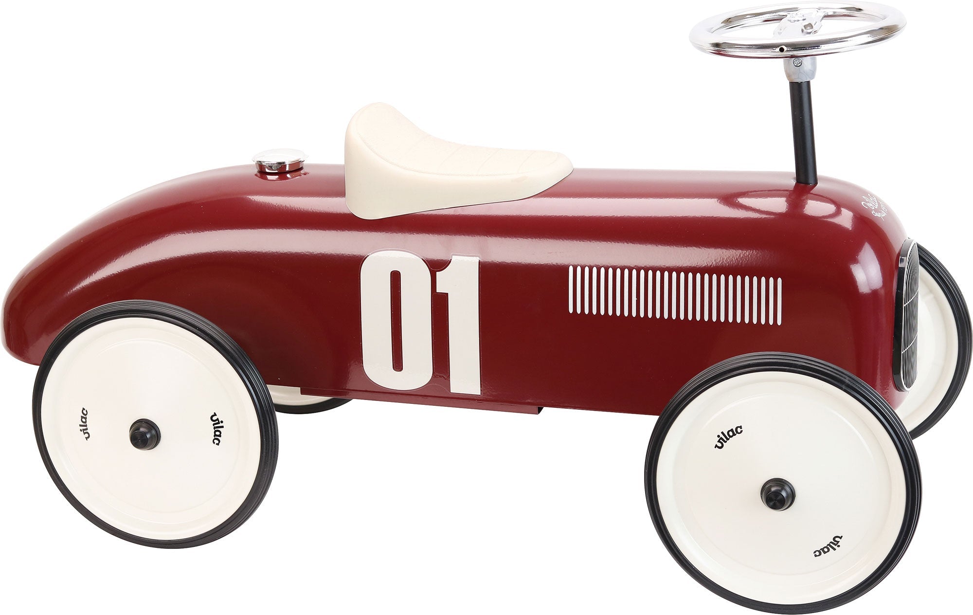 Metal Vintage Ride on Car Burgundy - Vilac