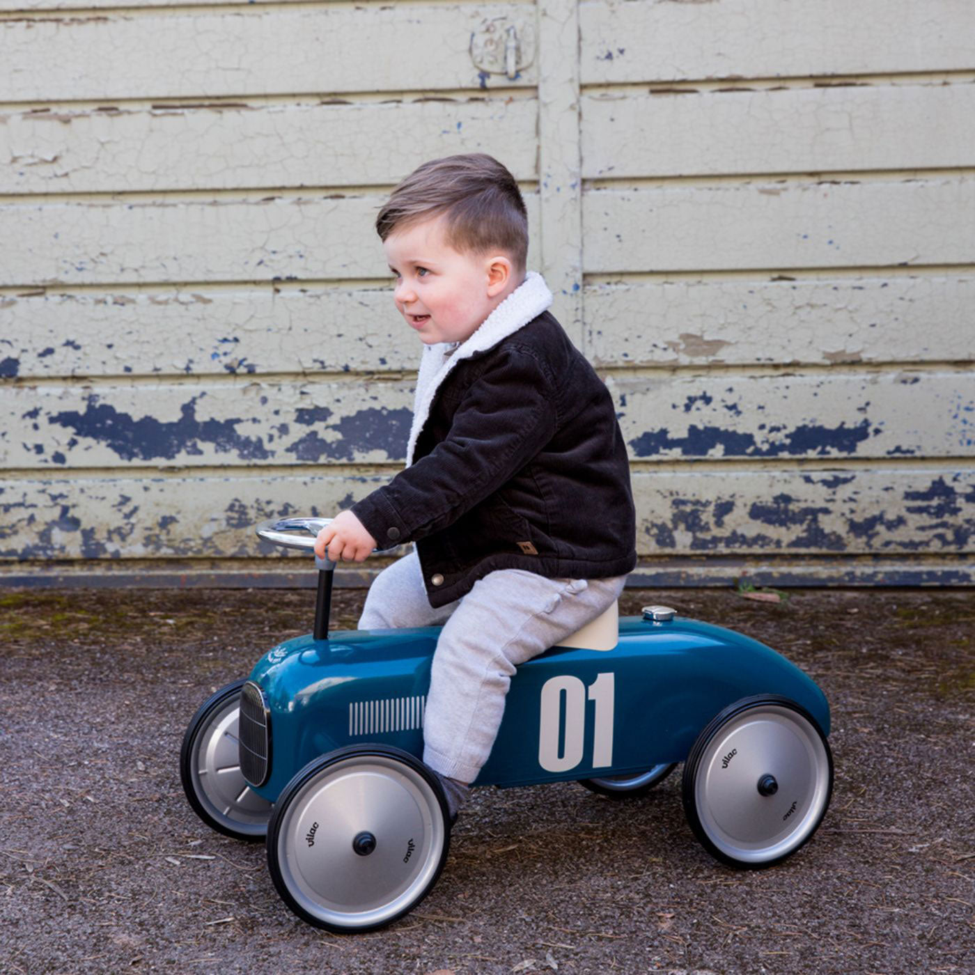 Metal Vintage Ride on Car Orange - Vilac