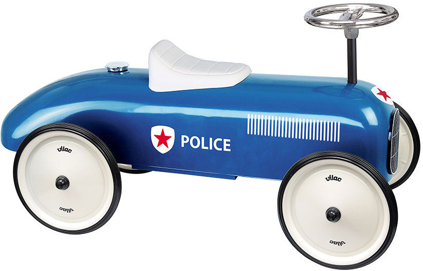 Metal Vintage Ride on Police Metal Car - Vilac