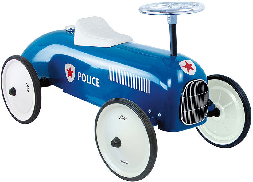 Metal Vintage Ride on Police Metal Car - Vilac