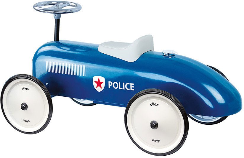 Metal Vintage Ride on Police Metal Car - Vilac