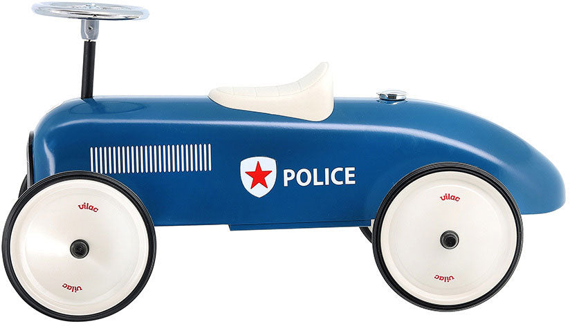 Metal Vintage Ride on Police Metal Car - Vilac