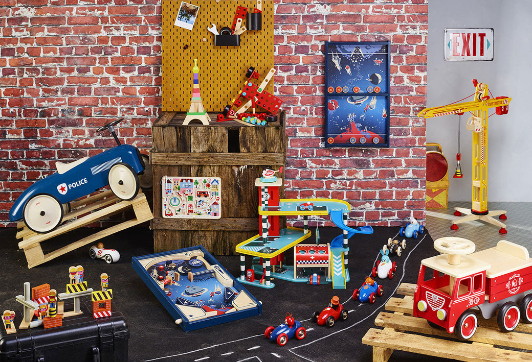 Metal Vintage Ride on Police Metal Car - Vilac