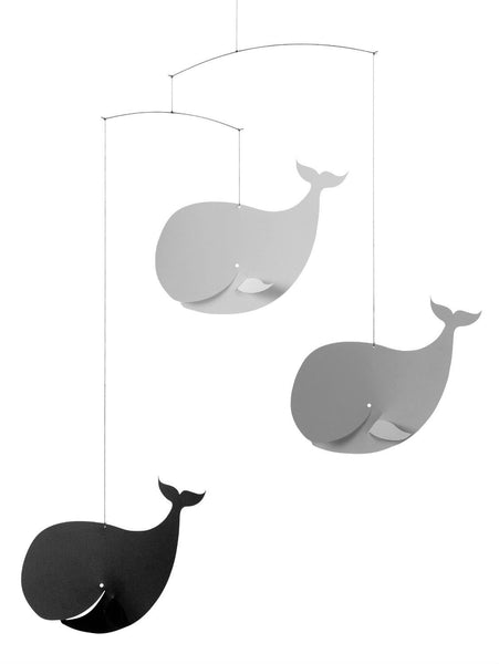 Happy Whales Black/Grey Mobile - Flensted Mobiles