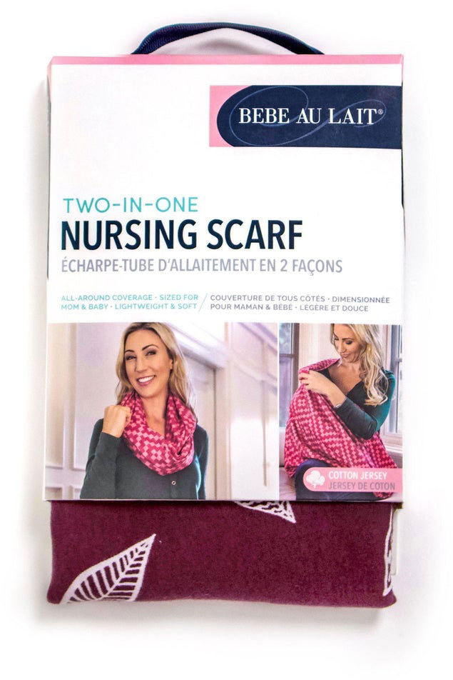 Premium Cotton Jersey Nursing Scarf- Plum - Bebe Au Lait