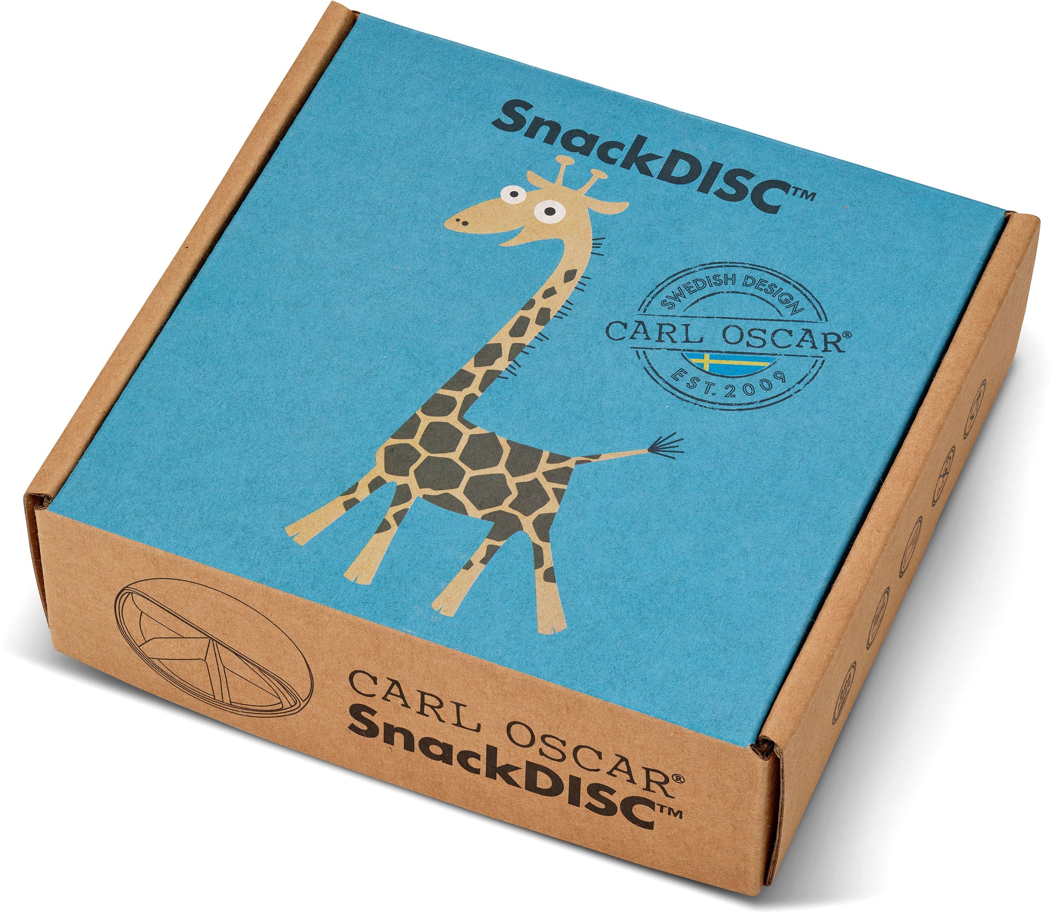Spinning snack disc organiser Giraffe Turqoise - Carl Oscar