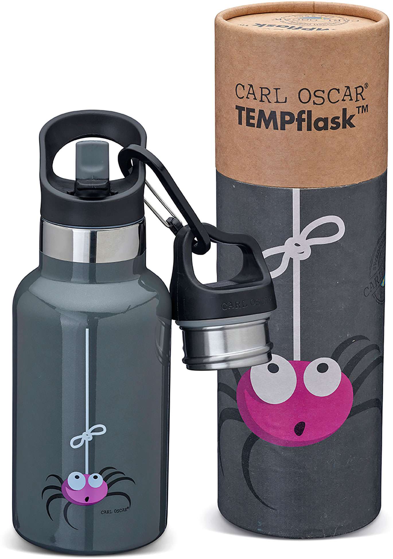 TEMPflask™ 350ml Thermal Bottle Spider Grey - Carl Oscar
